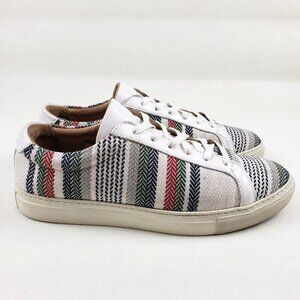 Taft Classic Striped Sneaker Mens 9 Multicolor Lace Up Casual Shoe Portugal